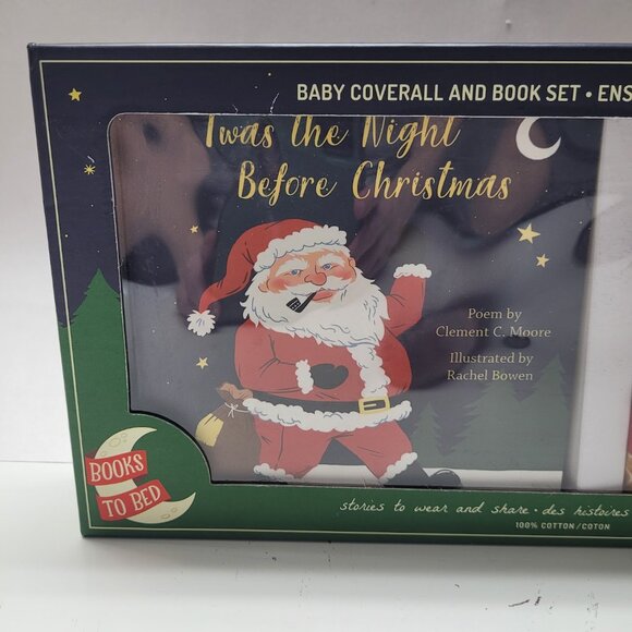NEW! Books to Bed Kids Pajama and "Night Before Christmas" Book Gift Set - Picture 3 of 10